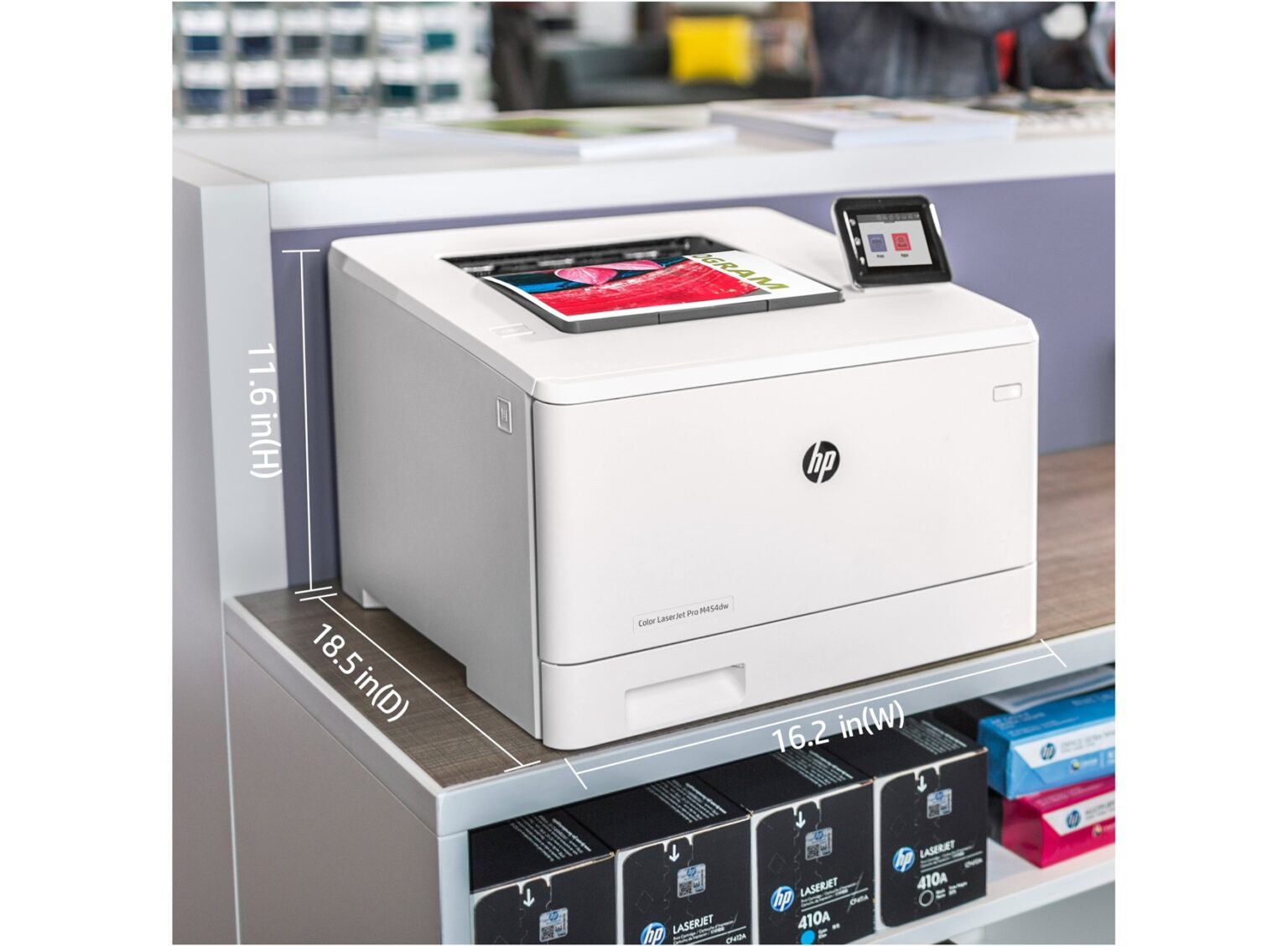 Hp color laserjet pro m454dn есть ли wifi